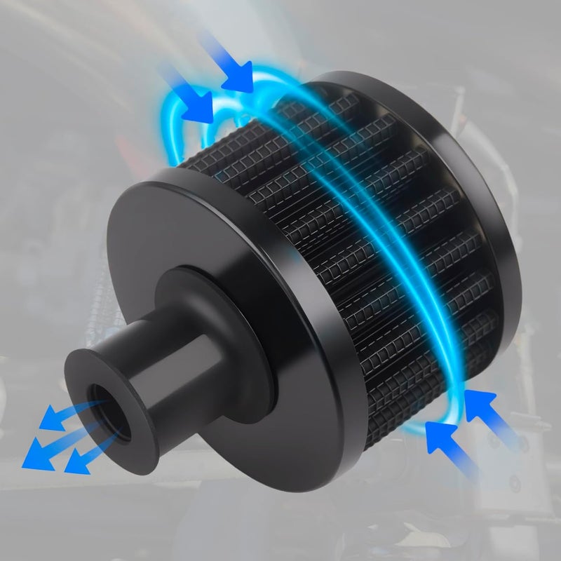 CNRAQR 9mm Fuel Cell Breather/Vent Air Filter 6AN Female Fitting Kit - Image 5